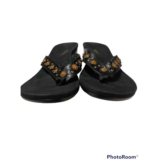 Vionic Black and Gold Women's Sandals 9.5 - Picture 6 of 9